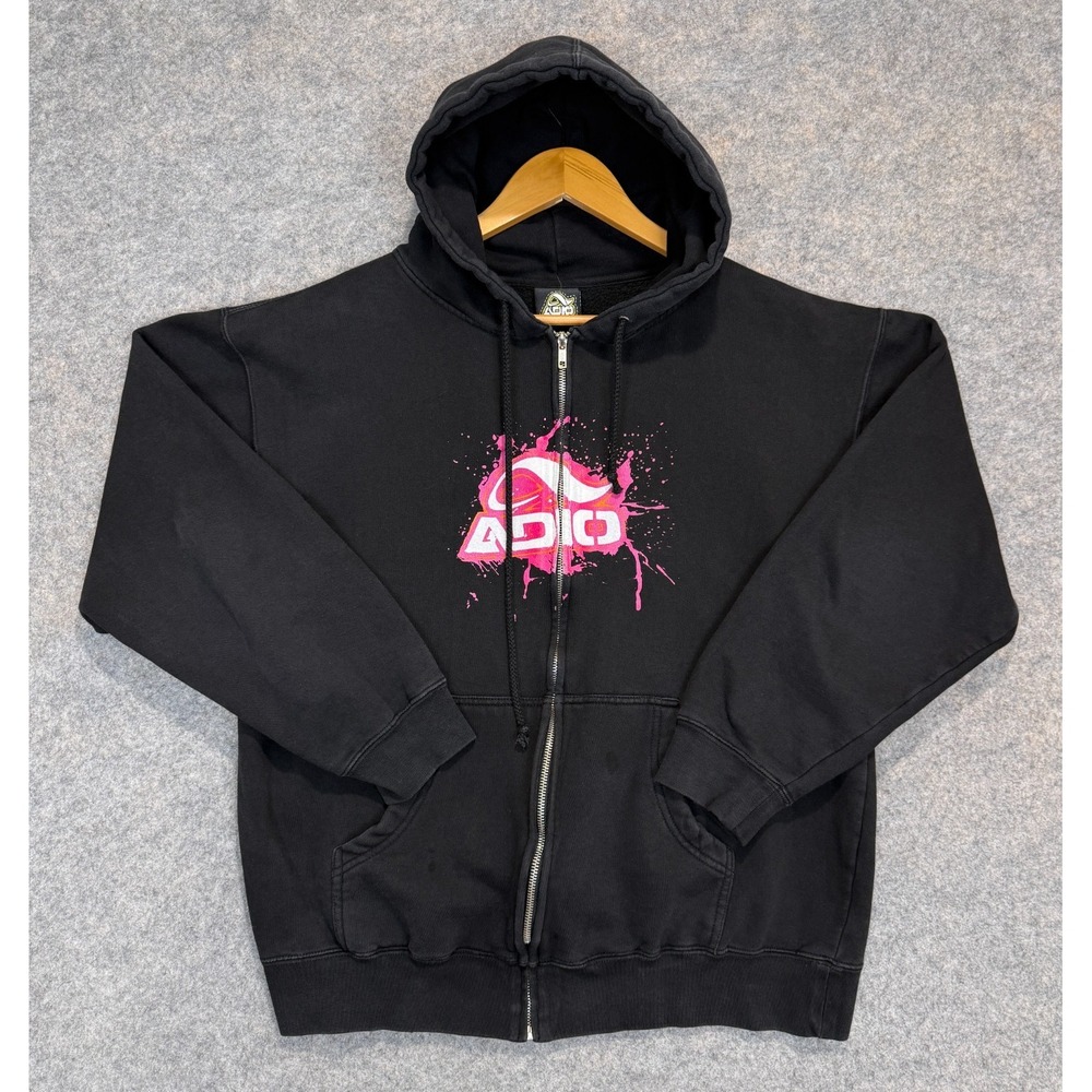 Vintage ADIO Heartagram‎ Skateboarding Hoodie Jacket Mens Medium USA 90s RARE